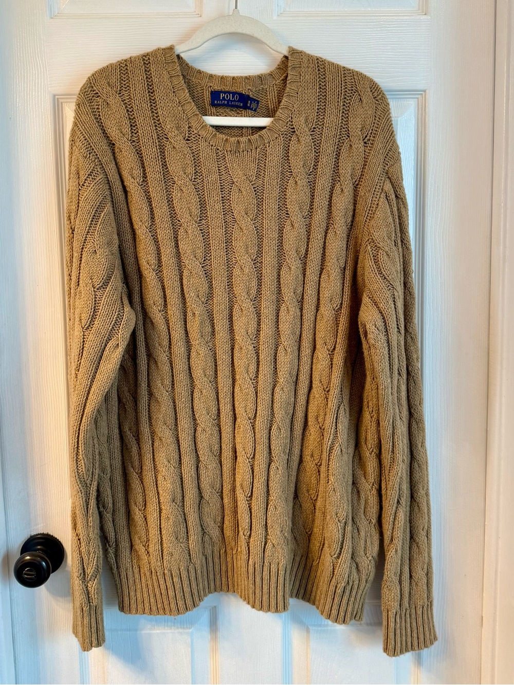 Ralph Lauren Cable-Knit Crewneck Sweater - Camel